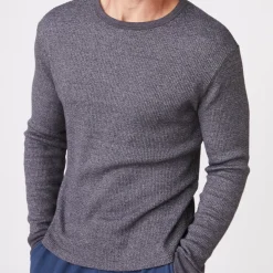 MONROW Thermal Long Sleeve Crew FADEDBLACK Outlet